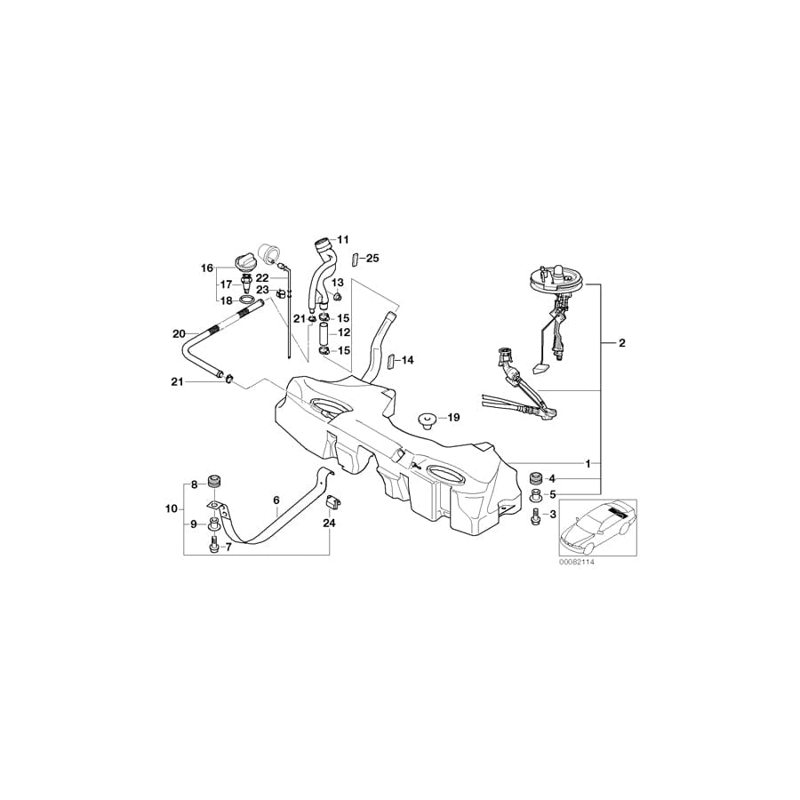 Genuine BMW 16116758269 E39 Plastic Filler Pipe (Inc. 540iP, 540i & 525i)