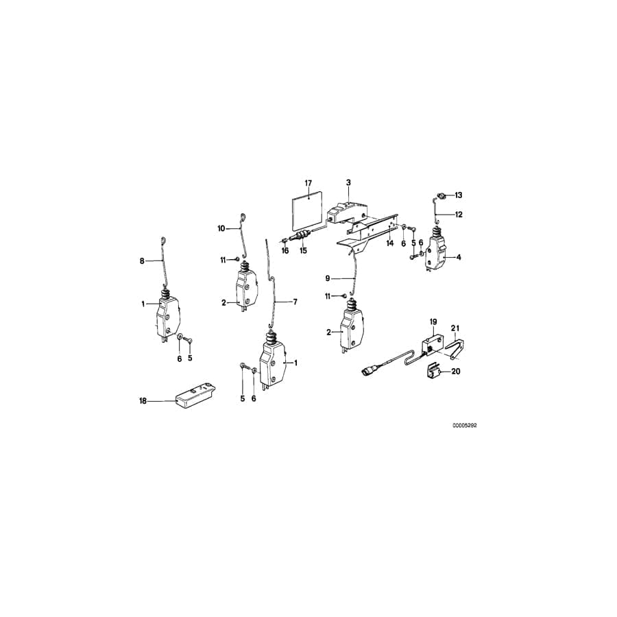 Genuine BMW 51261373004 E28 Actuator (Inc. 525e, 524td & 528i)