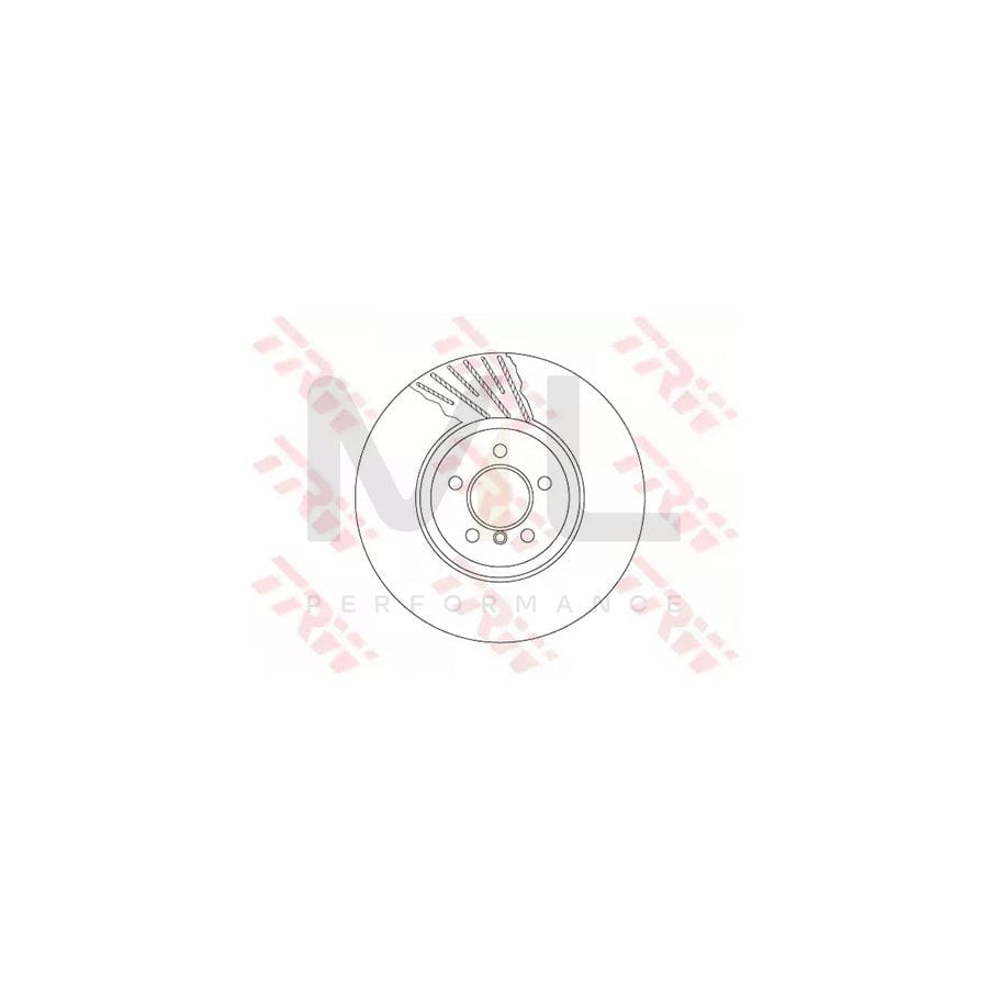 TRW DF6614S Brake Disc Two-piece brake disc, Vented, High-carbon