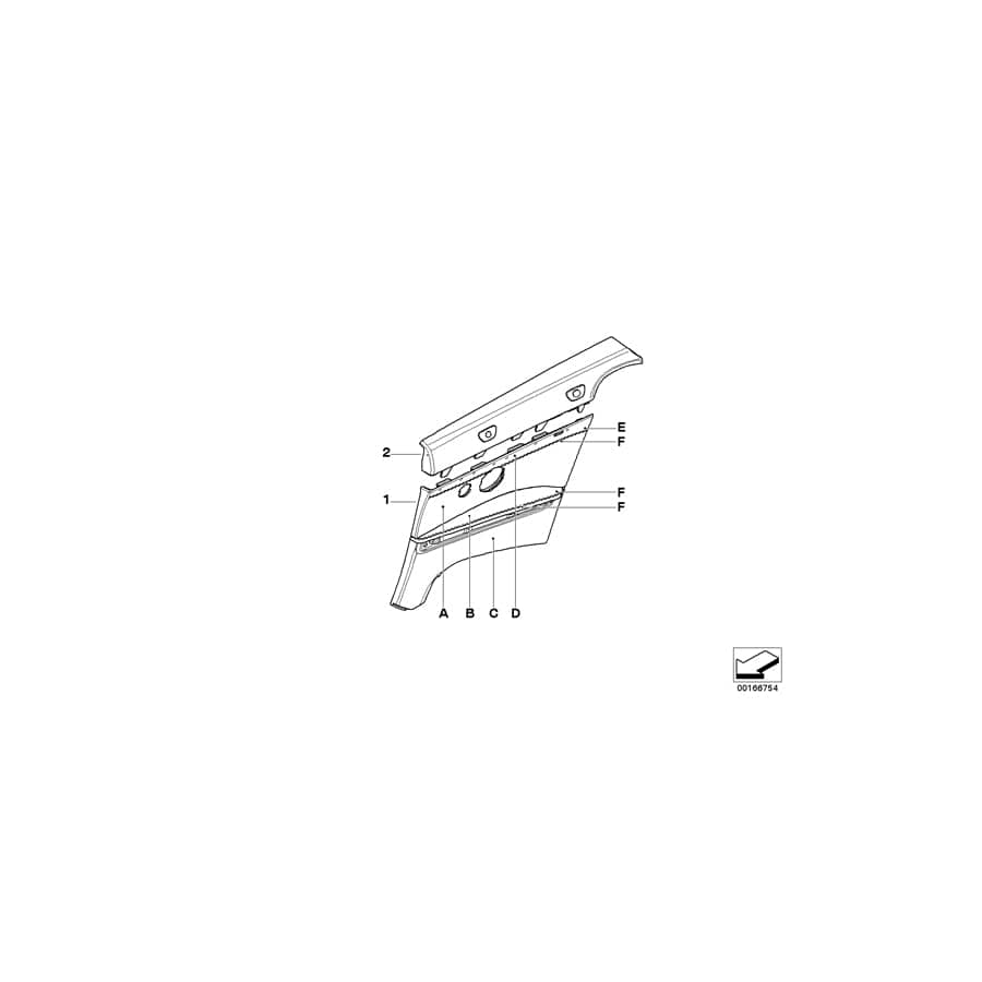 Genuine BMW 51437965739 E93 Trim Panel, Railing Left SCHWARZ (Inc. 325i, 325d & 320d)