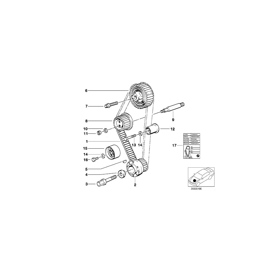 Genuine BMW 11311734677 E30 E34 E36 Screw (Inc. 318i, 518i & 316i)
