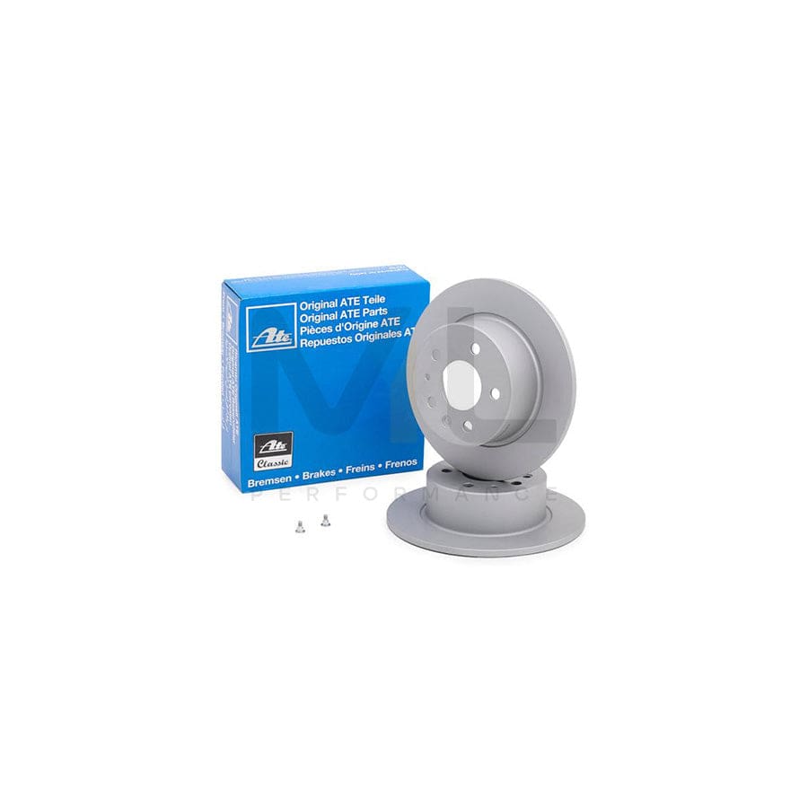 ATE 24.0110-0185.1 Brake Disc Solid, Coated, with bolts/screws - 1 piece