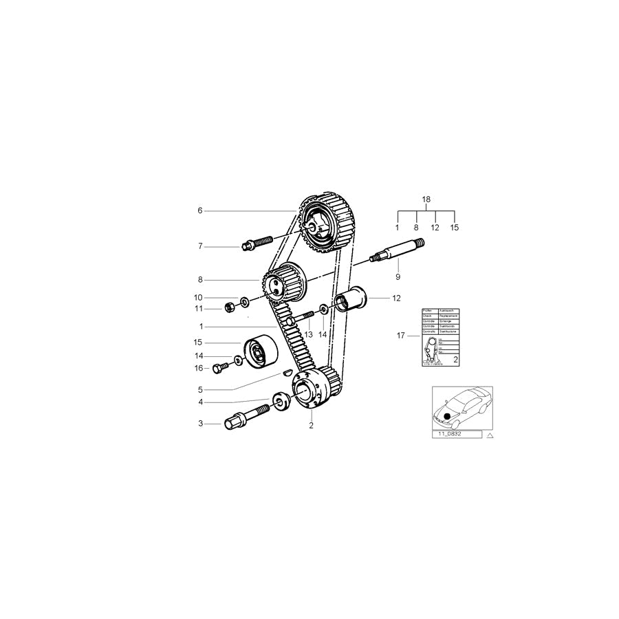 Genuine BMW 11311727141 E36 Deflection Pulley (Inc. 316i & 318i)