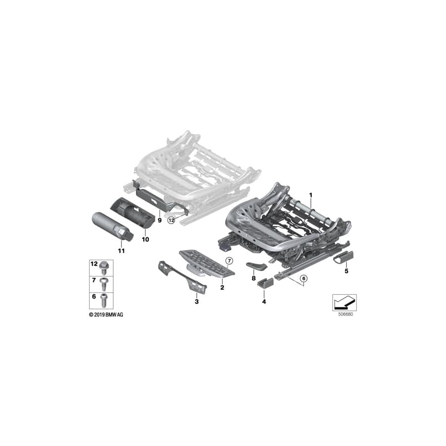 Genuine BMW 52107415073 G01 Exterior Left Seat Rail Cover (Inc. X4 M40dX & X3)
