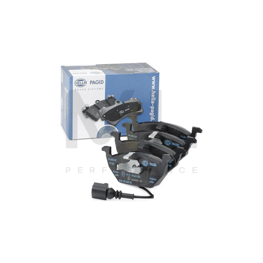 Hella 8DB 355 008-551 Brake Pad Set With Integrated Wear Warning Contact