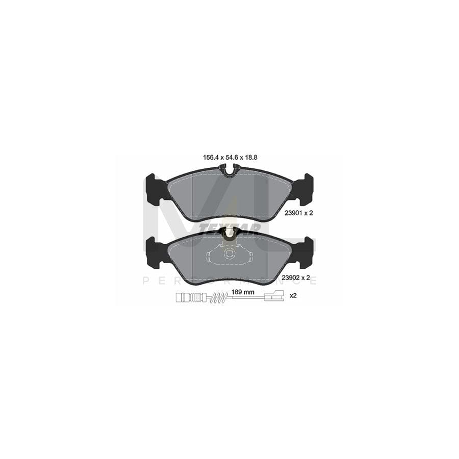 TEXTAR 2390101 Brake pad set incl. wear warning contact