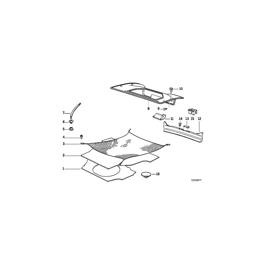 Genuine BMW 51491946300 E34 Trunk Lid Trim Panel (Inc. 525tds, 540i & 535i)