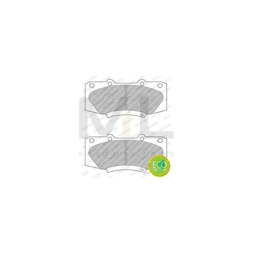 Ferodo FDB4715 Brake Pad Set for Toyota Hilux Vii Pickup Premier Eco Friction, With Acoustic Wear Warning, Without Accessories