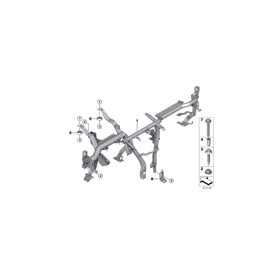 Genuine BMW 51459355700 F48 F39 Carrier Instrument Panel (Inc. X2 25iX, X1 18dX & X1 20i)
