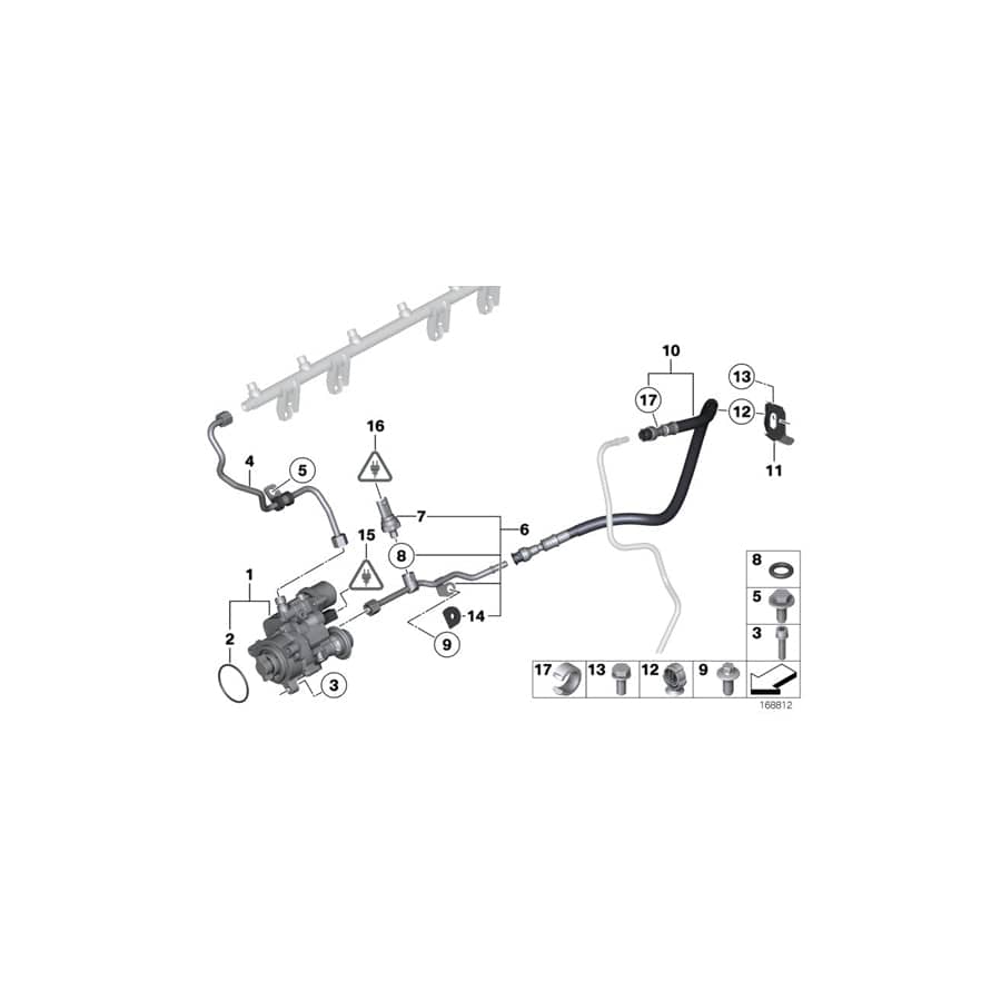Genuine BMW 13537584382 E89 Feed Line (Inc. Z4)