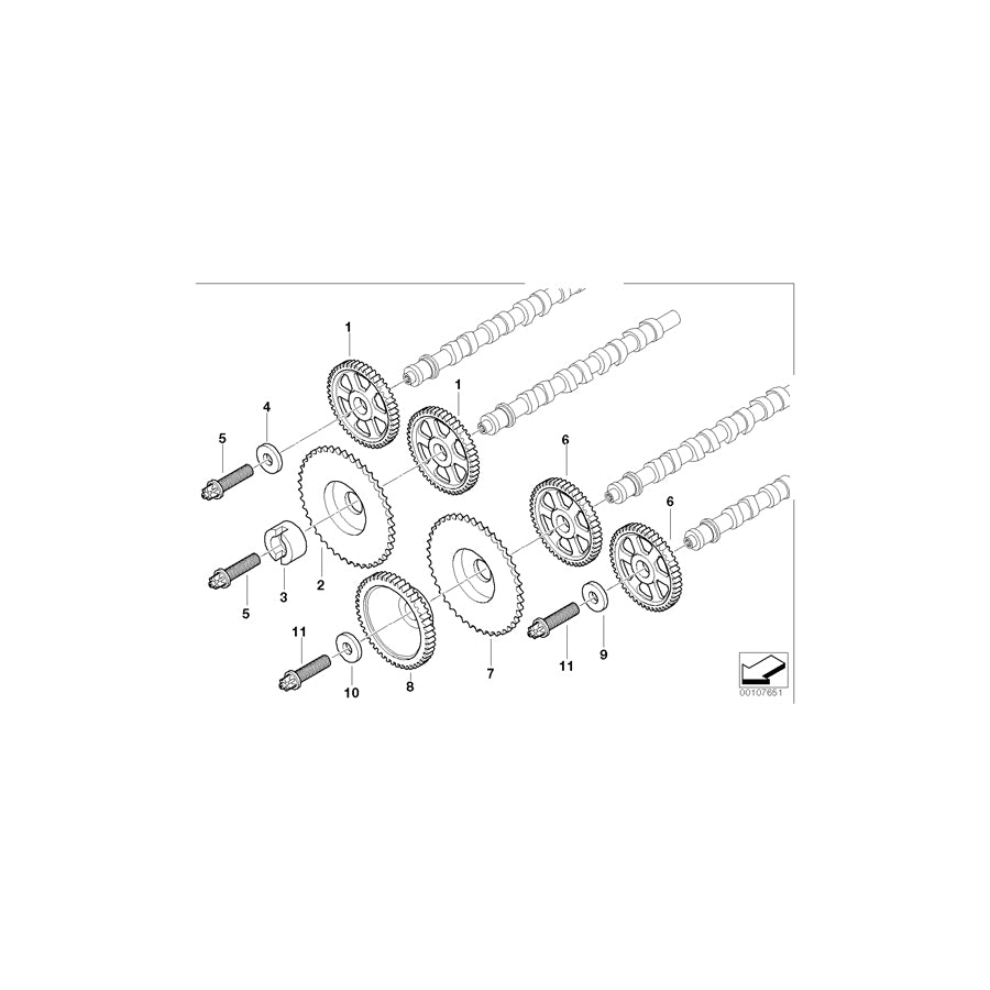 Genuine BMW 11312248535 E38 E65 Claw Clutch (Inc. 740d)