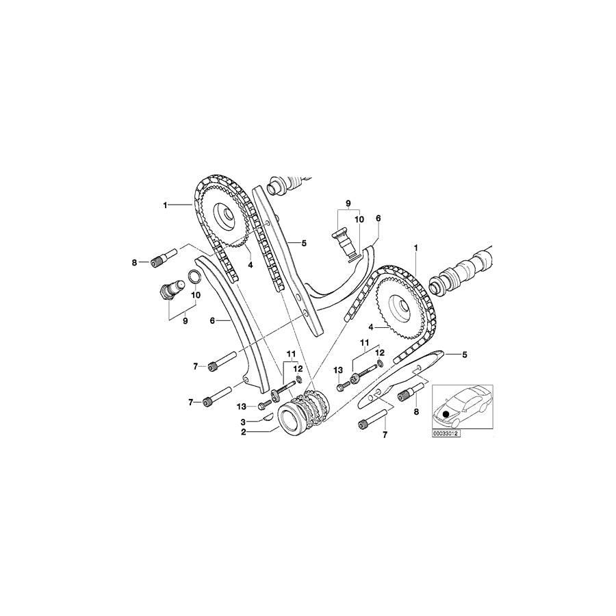 Genuine BMW 11312248508 E38 E65 Guide Rail (Inc. 740d)