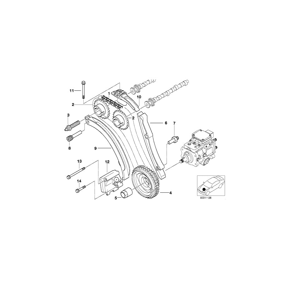 Genuine BMW 11312248113 E60 E46 E61 Torx Bolt M12X1,5X45 (Inc. 330xd, 525d & 730d)