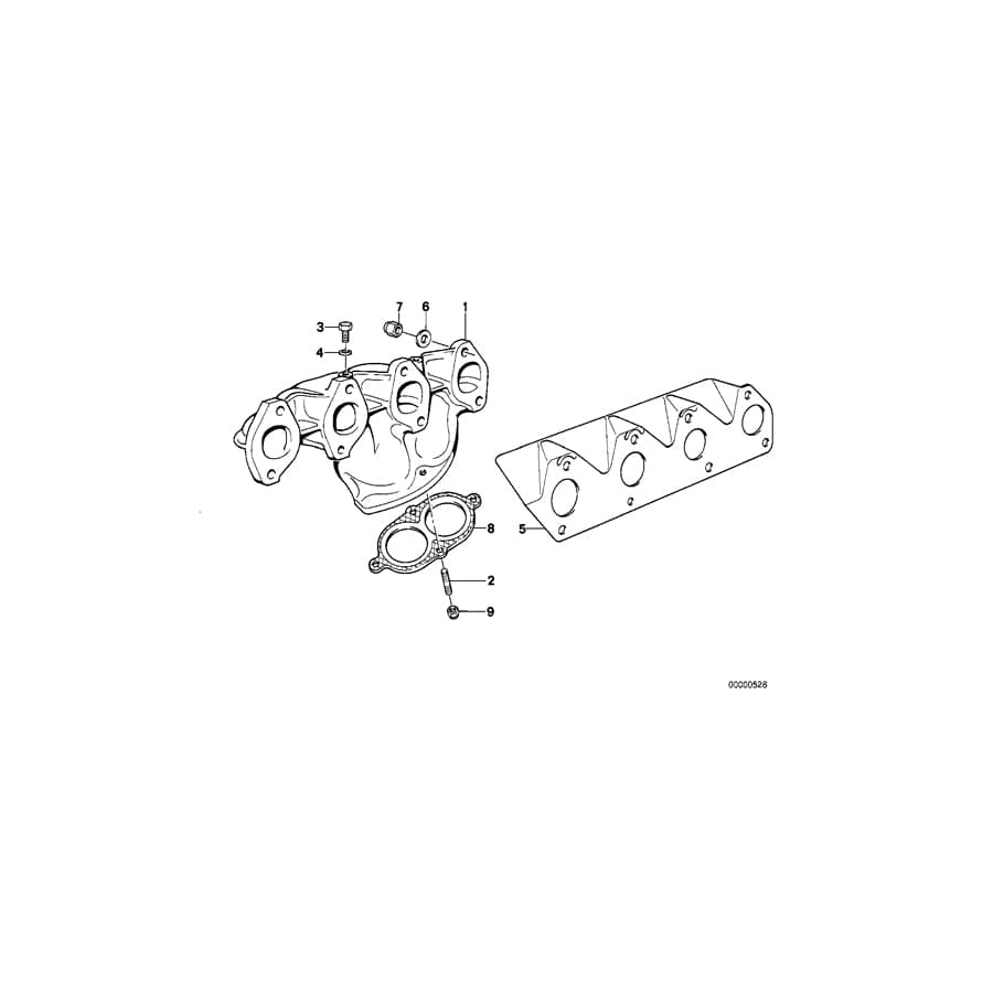 Genuine BMW 11621743703 E36 Exhaust Manifold (Inc. 316g)