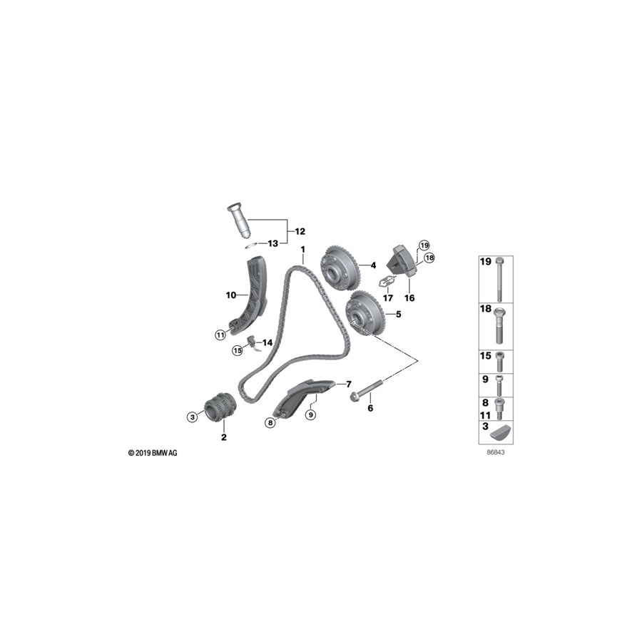 Genuine BMW 11317506664 E67 Oil Spraying Nozzle (Inc. 760i& Phantom)