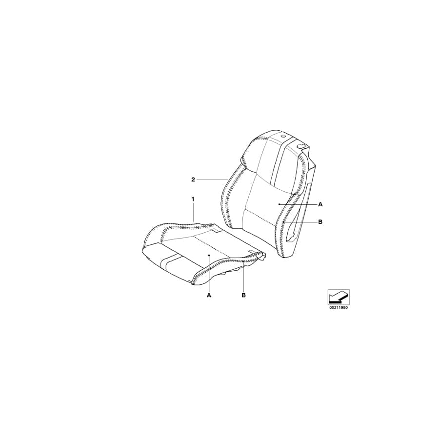 Genuine BMW 52107973905 E93 Cover Backrest Leather Left INDIVIDUAL (Inc. M3)