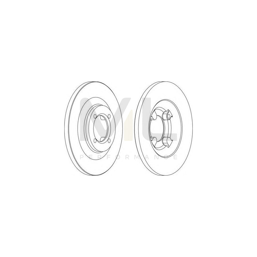Ferodo DDF049-1 Brake Disc Solid - Pair
