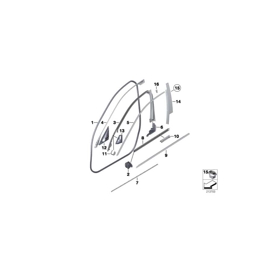 Genuine BMW 51337380659 F10 F11 Cover, Mirror Baseplate, Left HARMAN / KARDON (Inc. 525dX, 550i & 535iX)