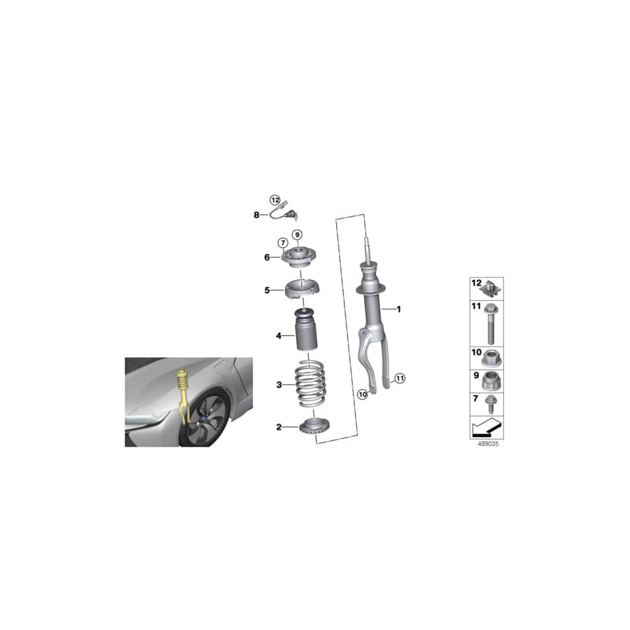Genuine BMW 31336880577 Front Coil Spring (Inc. i8)