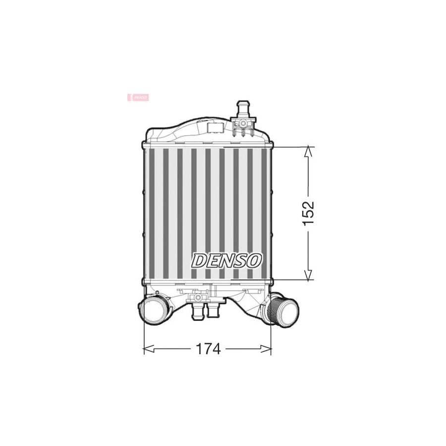 DENSO DIT09111 Intercooler for Abarth 500 / 595 / 695 Hatchback (312)
