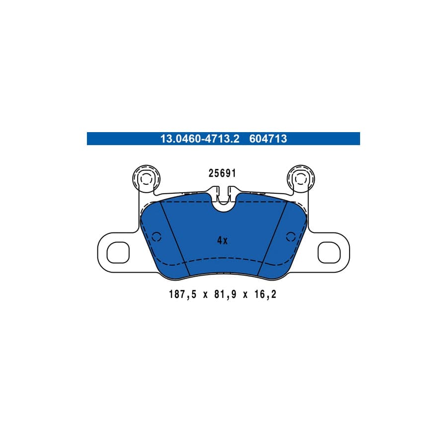 ATE 13.0460-4713.2 Brake Pad Set for Porsche 911