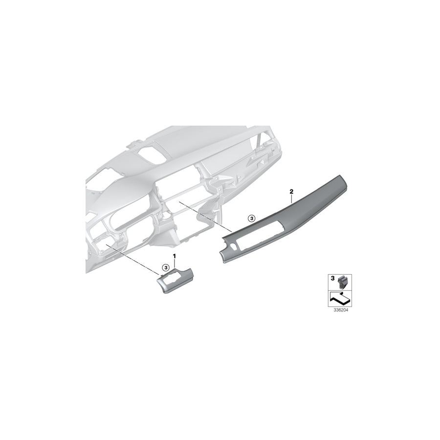Genuine BMW 51459292269 F07 Trim, I-Panel, Wood Fineline, Driver HELL (Inc. 535iX, 535dX & 550iX)