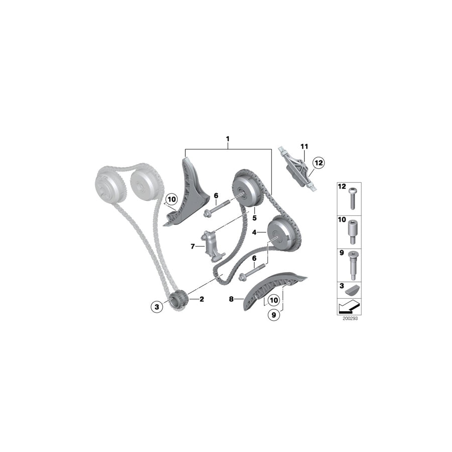 Genuine BMW 11317574334 RR6 F01 Guide Rail (Inc. Phantom EWB, 760Li & Dawn)