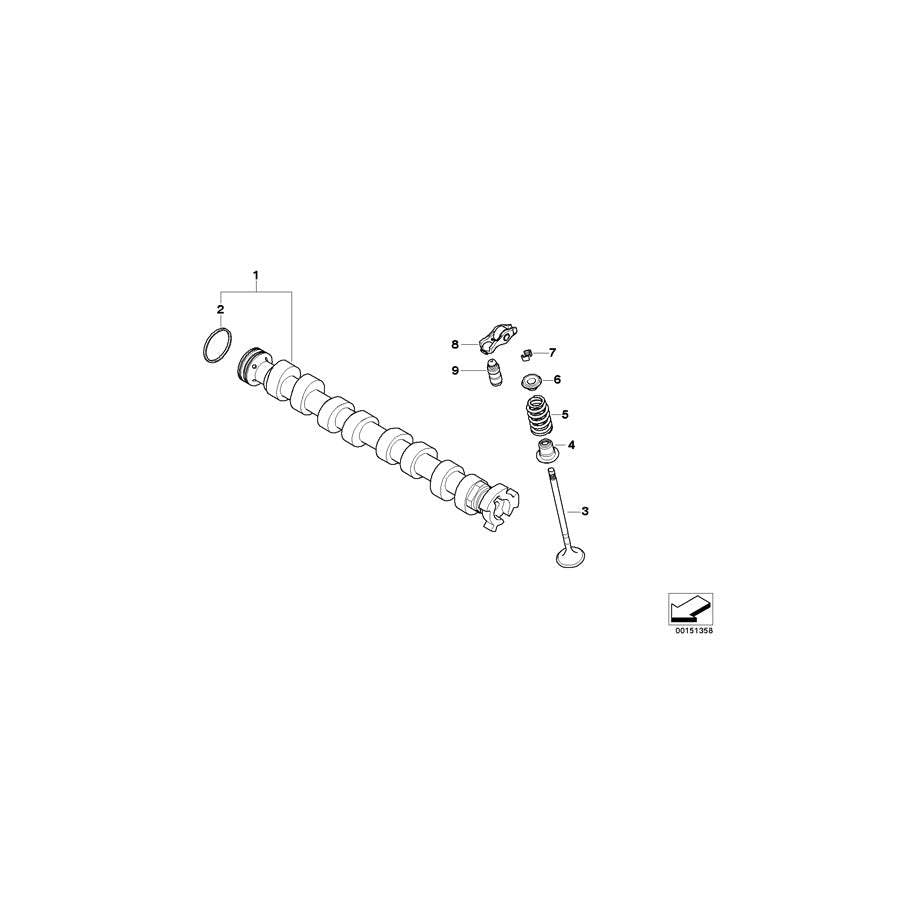 Genuine BMW 11317590251 R56 Camshaft Exhaust (Inc. One)