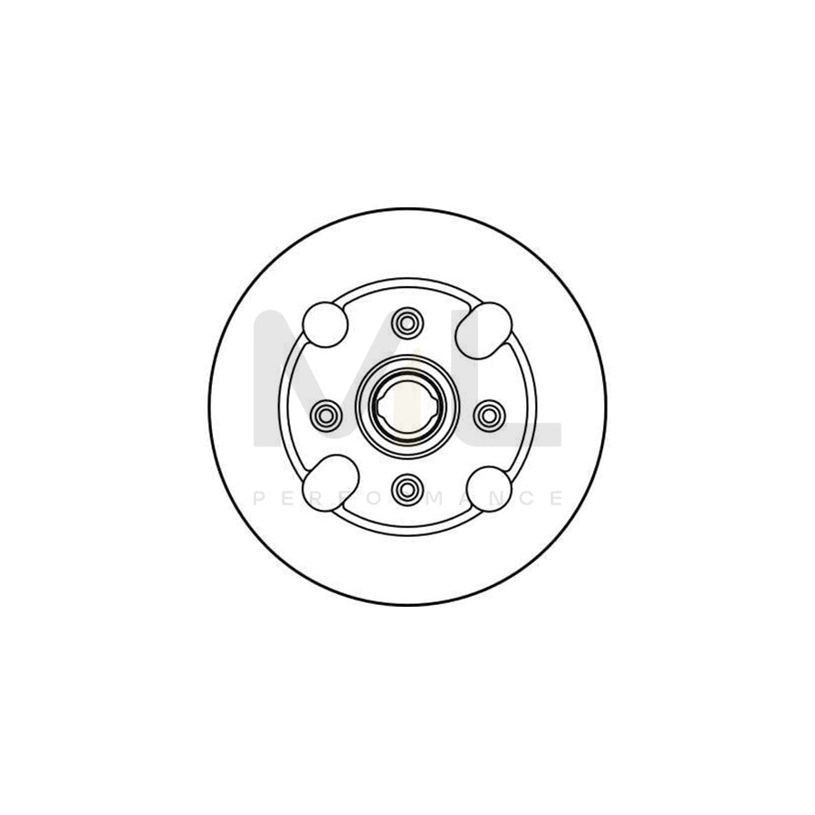 TRW DF1754 Brake Disc for ALFA ROMEO ALFASUD Solid - 1 piece