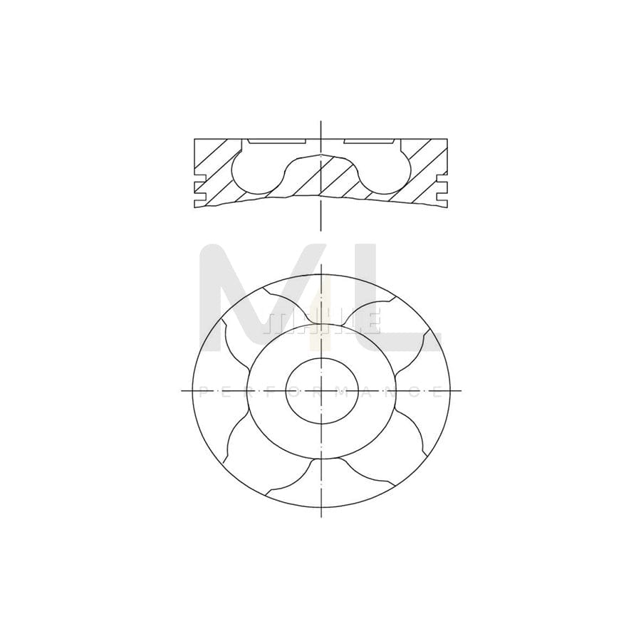 MAHLE ORIGINAL 012 30 01 Piston 79,25 mm, with piston ring carrier | ML Performance Car Parts