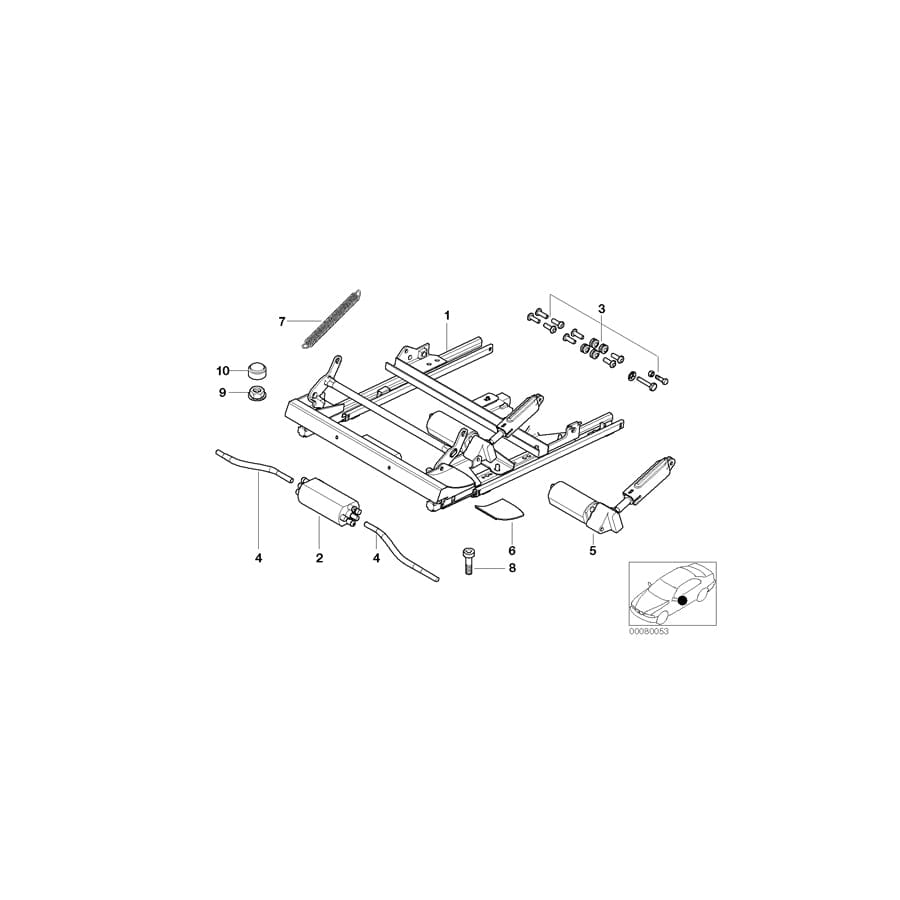 Genuine BMW 67317027214 E52 Drive, Seat Height Adjustment Right (Inc. ALPINA V8 & Z8)