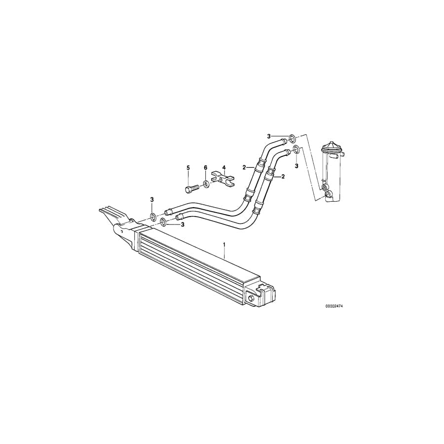 Genuine BMW 17202242207 E34 Oil Cooler (Inc. 524td)