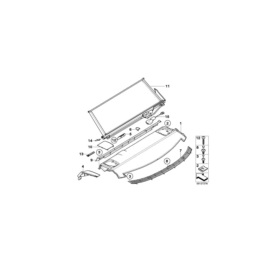 Genuine BMW 51467069504 E60 Rear Window Shelf BEIGE (Inc. 535d, 540i & 525i)