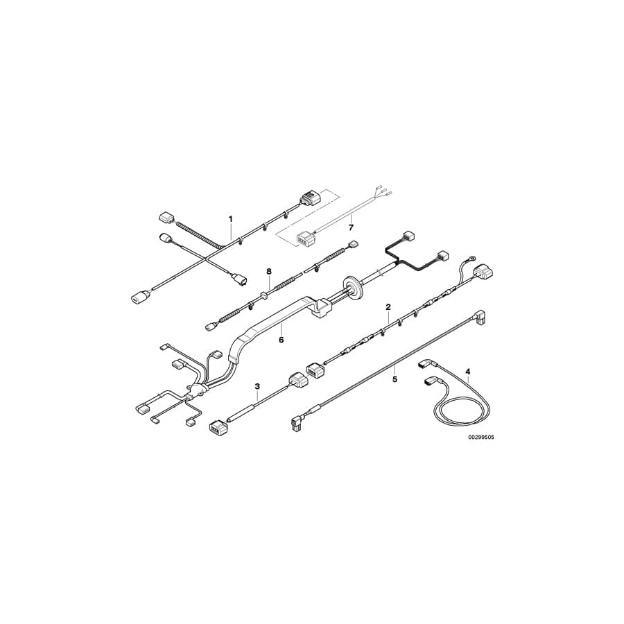 Genuine BMW 61129166358 E71 E72 Wiring Harness, Active Steering Hot Wire (Inc. X6 35dX, X6 50iX & Hybrid X6)