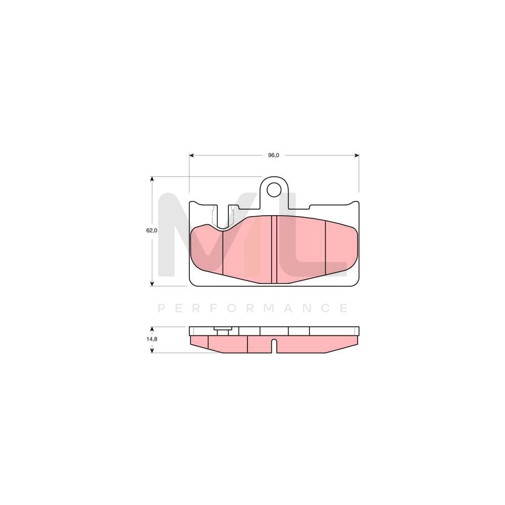 TRW Gdb3323 Brake Pad Set Prepared For Wear Indicator