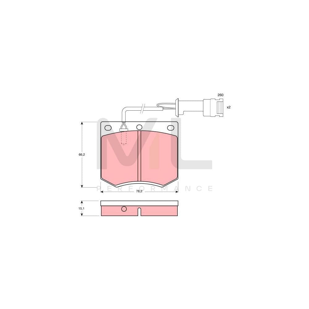 TRW Gdb693 Brake Pad Set Incl. Wear Warning Contact