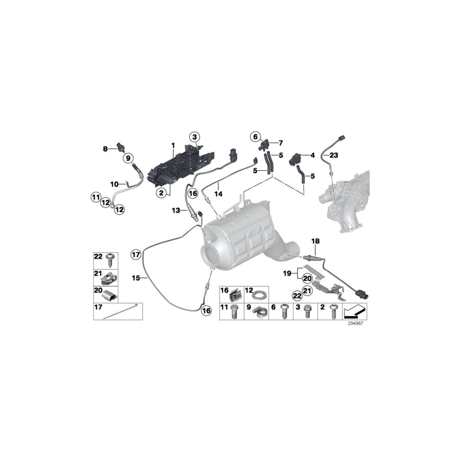 Genuine BMW 13628507629 G12 F31 G30 Temperature Sensor L=620 (Inc. 750dX, X5 M50dX & X7 M50dX)
