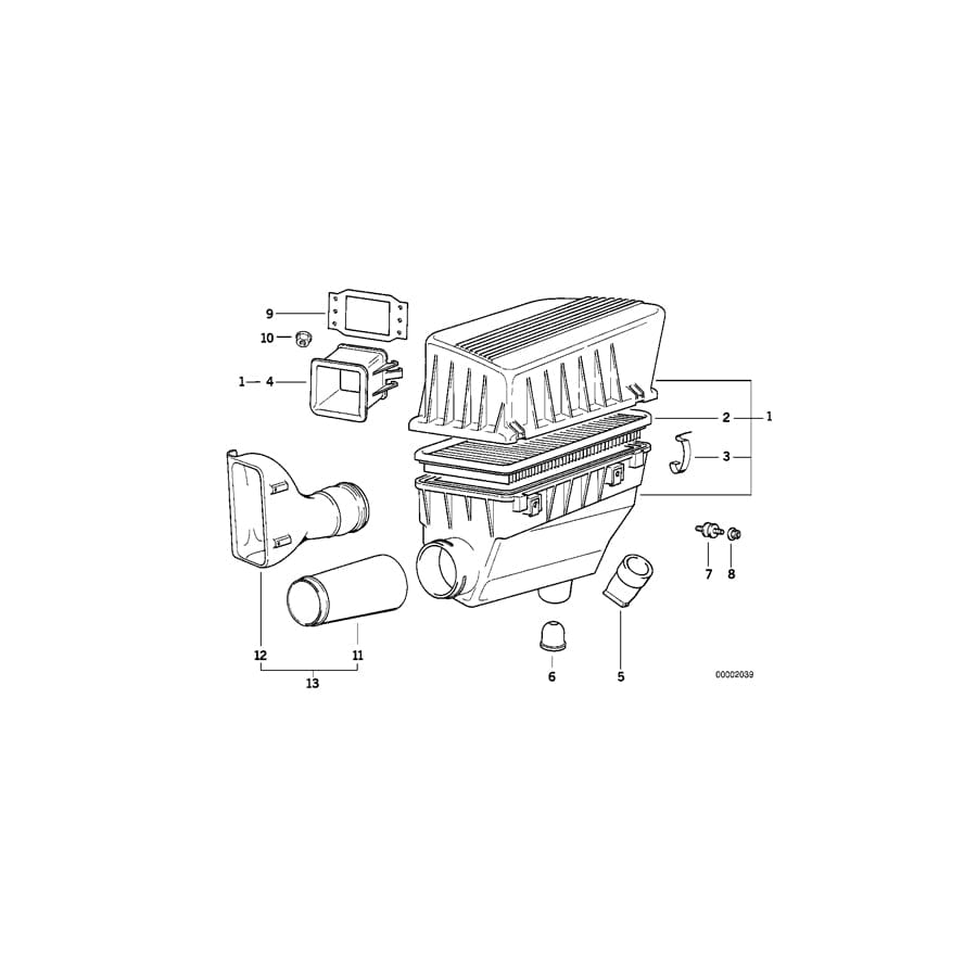 Genuine BMW 13711734398 E36 Intake Muffler (Inc. 318i & 318is)
