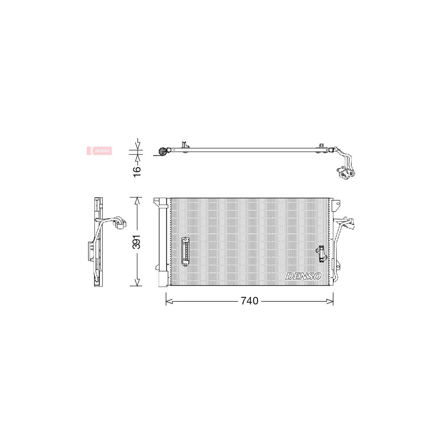 DENSO DCN02027 Air Conditioning Condenser