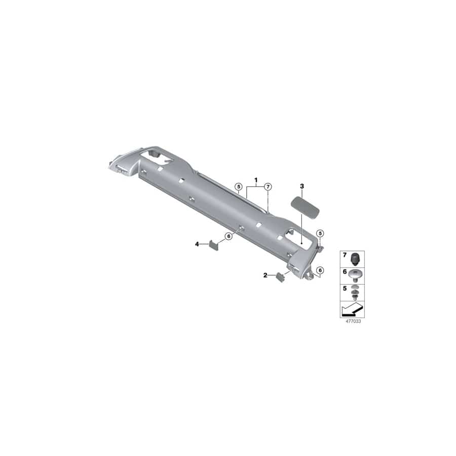 Genuine BMW 51467472145 F33 Covering Left COGNAC (Inc. 440i, 420i & 430i)