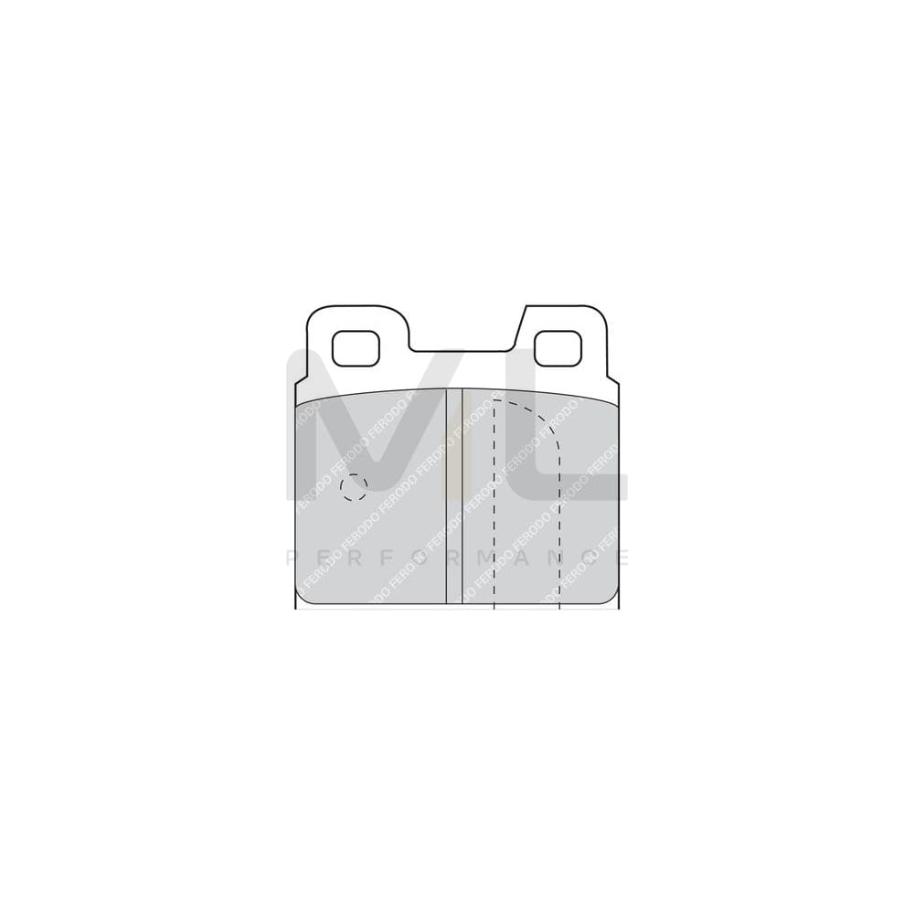 Ferodo Premier FDB93 Brake Pad Set Not Prepared for Wear Indicator, Without Accessories