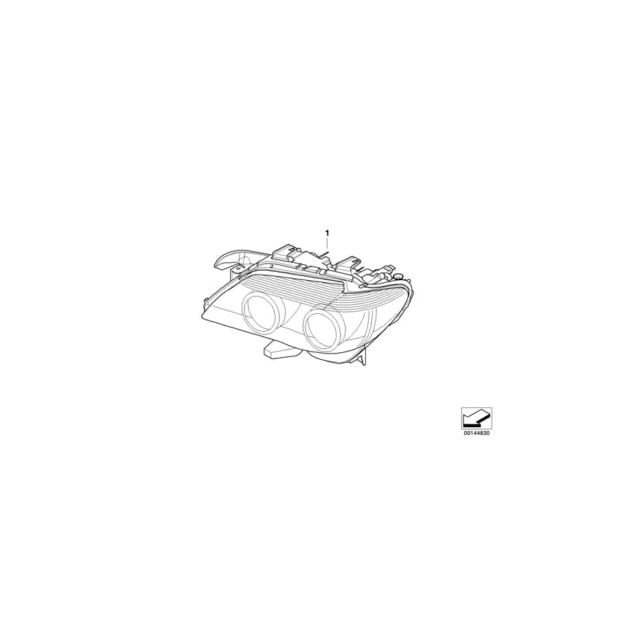 Genuine BMW 63127162121 E65 E66 Headlight Xenon, Left (Inc. 750i, 760i & 745i)