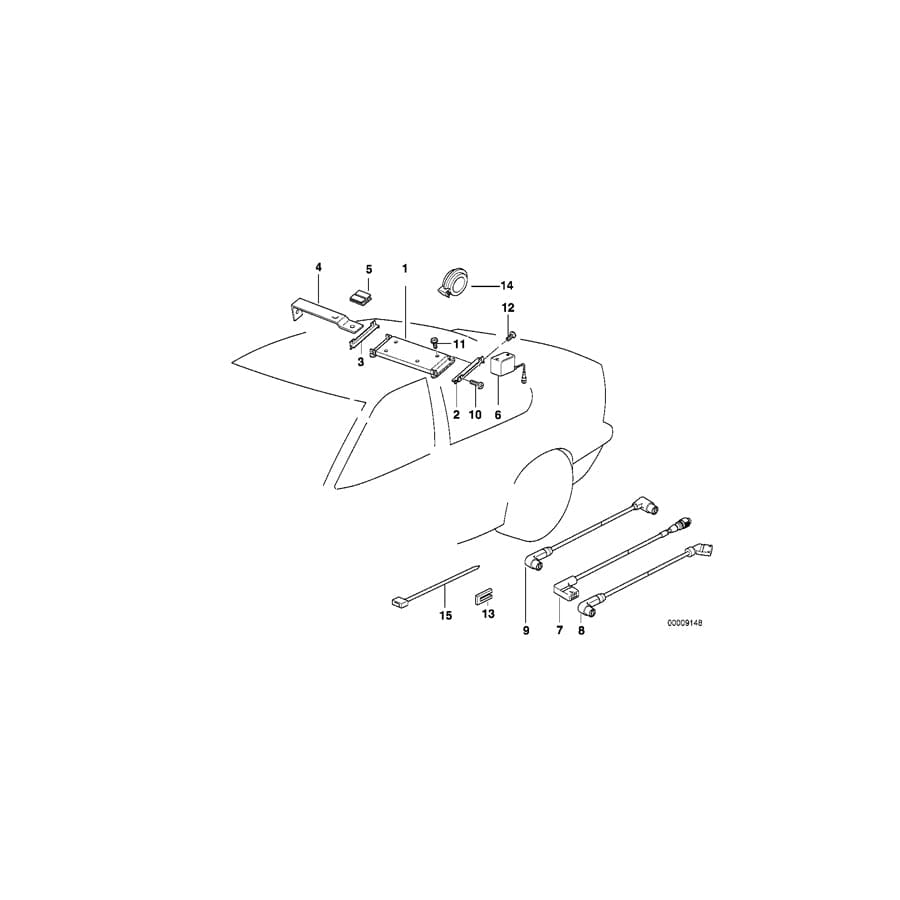 Genuine BMW 65128361329 E36 Bracket Cd-Changer Left (Inc. M3, 318i & 323i)