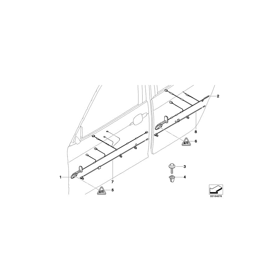 Genuine BMW 61123427749 E83 Wiring Co-Drivers Side (Inc. X3)