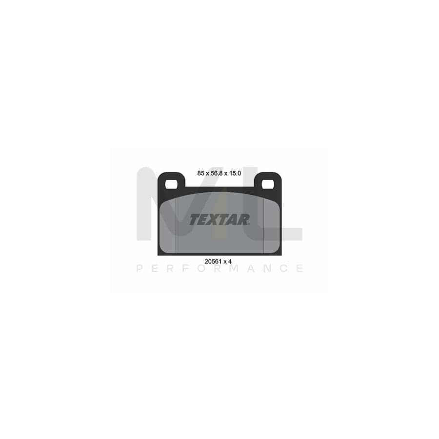 TEXTAR 2056101 Brake pad set not prepared for wear indicator