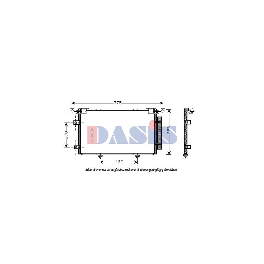 AKS Dasis 212035N Air Conditioning Condenser for Toyota Camry V Saloon (_V3_)