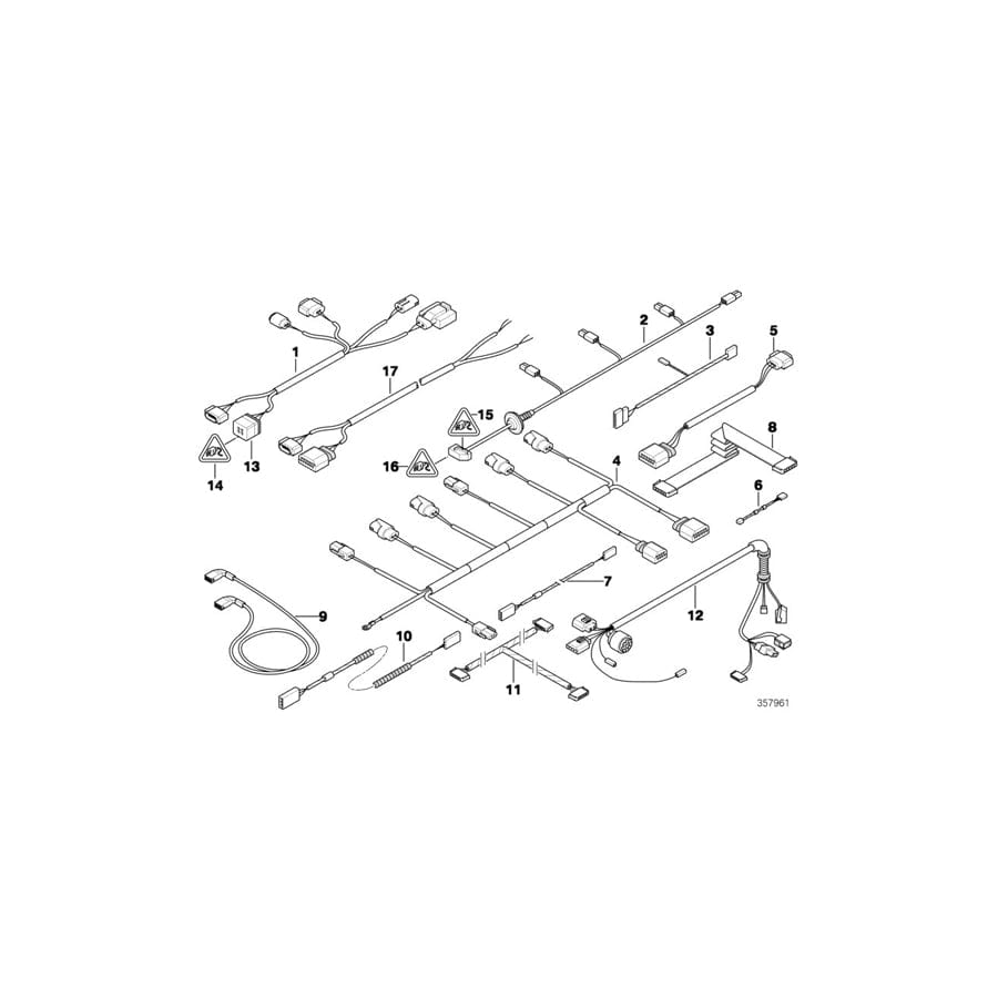 Genuine BMW 61126928376 E60 E63 E61 Wiring Set, Ars, Valve Block (Inc. 645Ci, 530i & 545i)