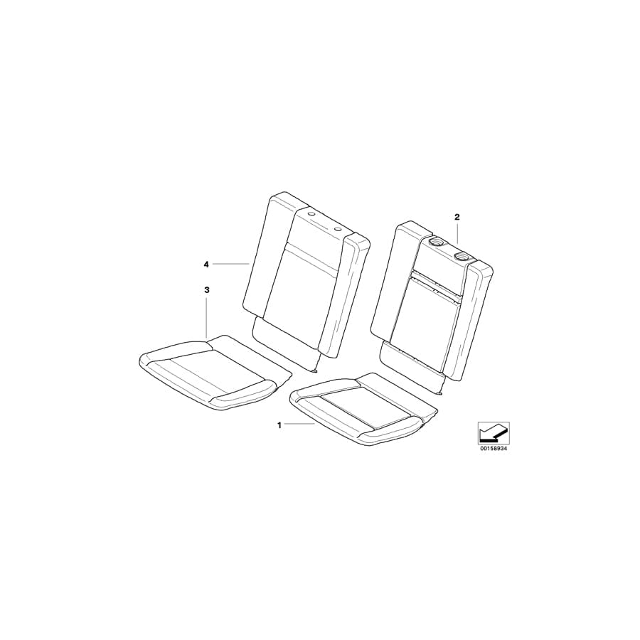 Genuine BMW 52307170099 E70 Left Backrest Upholstery (Inc. X5)