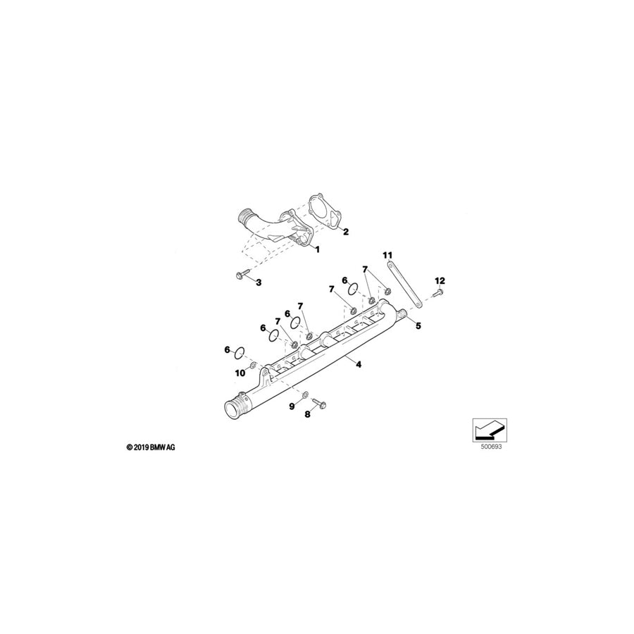 Genuine BMW 11531416093 Coolant Line S42 (Inc. E36 320i)