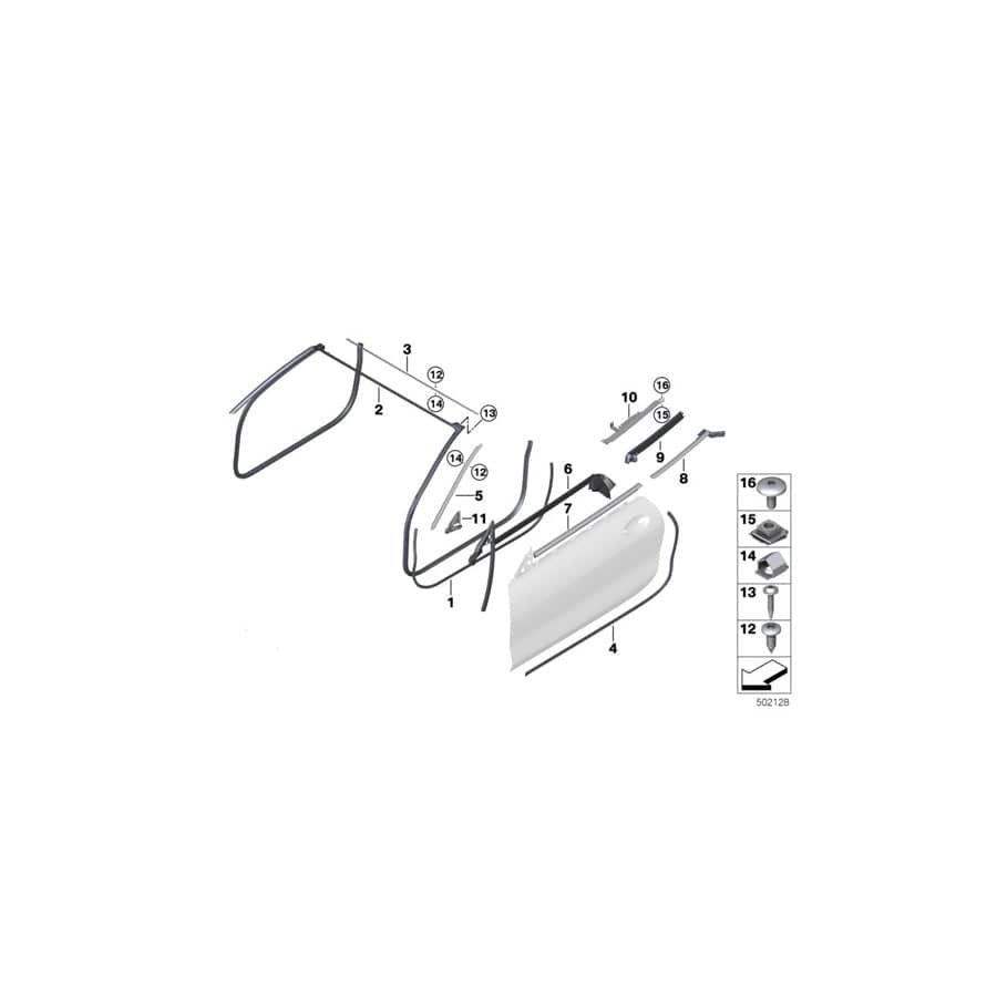 Genuine BMW 51337424849 G15 F92 G14 Channel Sealing,Inside,Door, Front Left (Inc. 840i, M8 & 840iX)